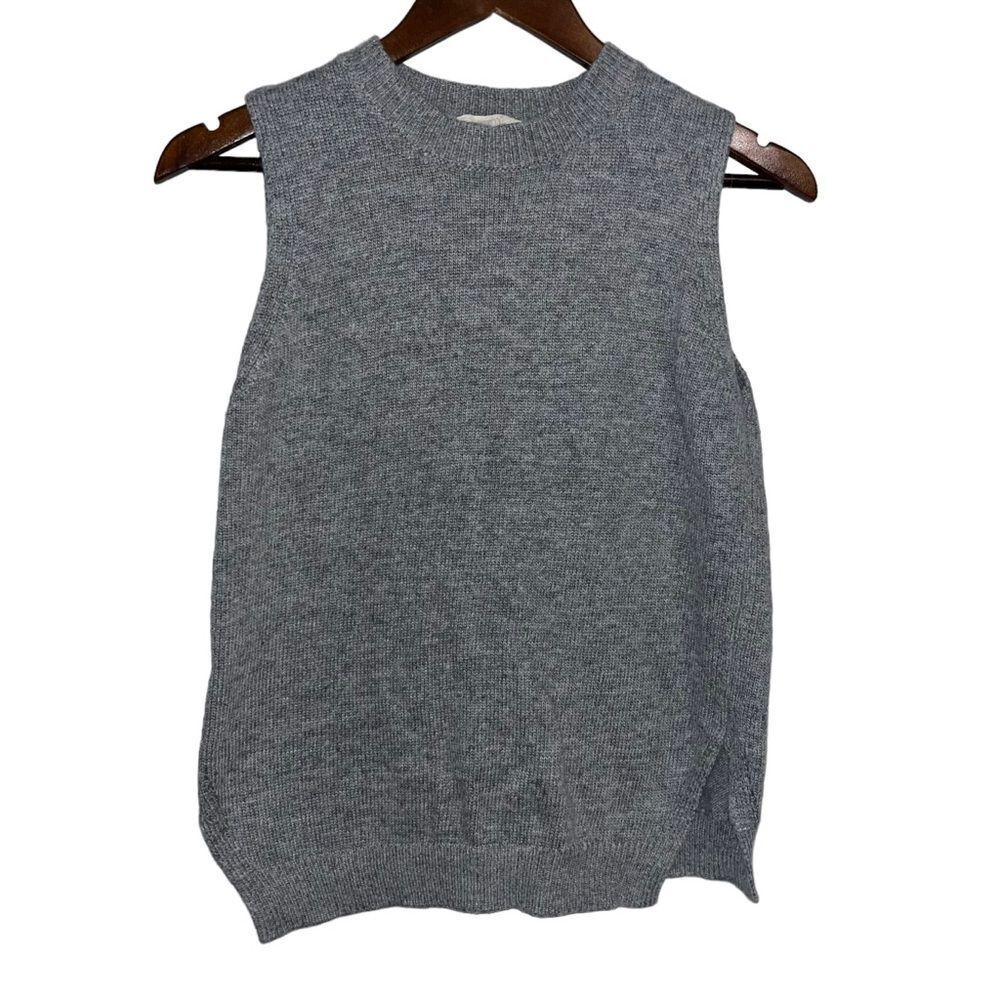 Oddy Grey Rabbit Hair & Wool Sleeveless Sweater